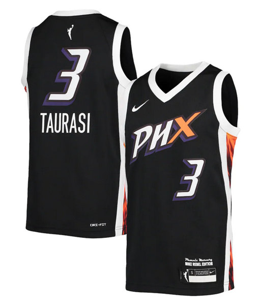 Women Phoenix Mercury #3 Diana Taurasi Black Stitched Jersey Women Phoenix Mercury #3 Diana Taurasi Black Stitched Jersey